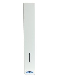 CONICAL GLASS DISPENSER IN WHITE METAL FROST 185
