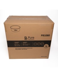 PURE BAMBOO COMPOSTABLE SALAD BOWL 45OZ - 300/BOX