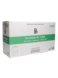 SERVIETTES DE TABLE TYPE LAPACO 1 PLI - 3000/CAISSE