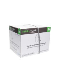 GANTS NITRILE NOIR WIPECO 6MIL -M- 100/BOITE