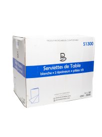 SERVIETTES DE TABLE TYPE LAPACO 2 PLIS - 3000/CAISSE 