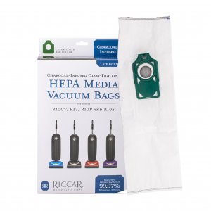 HEPA BAGS FOR SUPRALITE RICCAR VERTICAL VACUUM CLEANER - 6/PACK