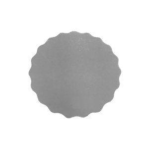 Product: ROUND LAMINATED CARDBOARD WITH SCALLOPED EDGE 250/PK