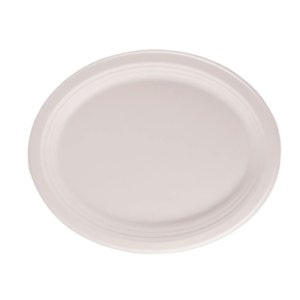 OVAL BAGASSE PLATE 12 X 8 - 500/BOX