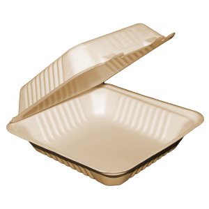 Product: CONTAINER 18935 COMPOST BAGASSE - FLAP 9X9X3 - 200/CS