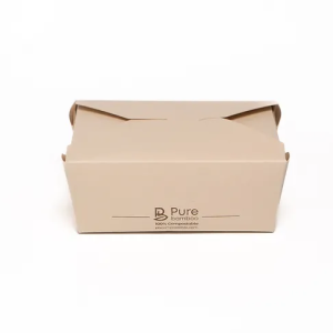 PURE BAMBOO DELI BOX NUM2  COMPOSTABLE - 200/BOITE