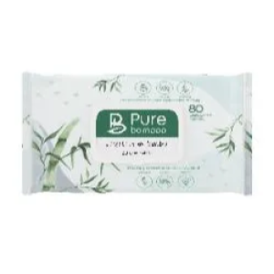 3PACK/80F PURE BAMBOO COMPOSTABLE BABY WIPES