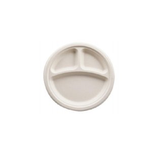 Product: 9 INCH ROUND PLATE 3 COMPARTMENTS MFPP - 400/CASE