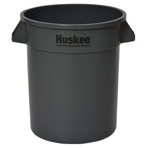 ROUND TRASH CAN 76 LITERS 20 GALLONS GRAY   
