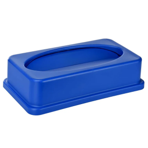 RECT. COVER BLUE WITH SLOT FOR 23 GALLON TRASH