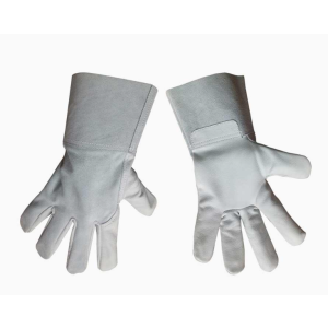 WHITE LEATHER GLOVE - LARGE FC40-10