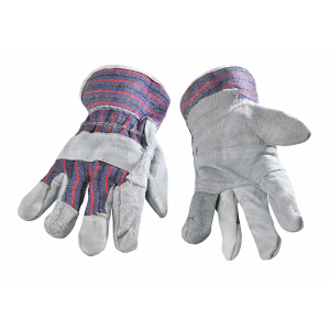 Product: BLUE/RED STRIPE SPLIT LEATHER GLOVE