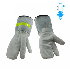 Product: DOUBLE LEATHER MITTEN E3937W REFLECTIVE STRIP - XL