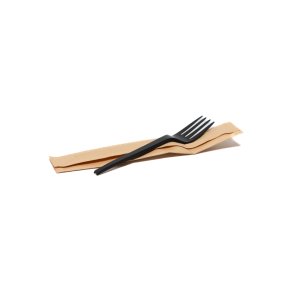 Product: BLACK PLA FORK INDIVIDUALLY WRAPPED - 1000/CASE