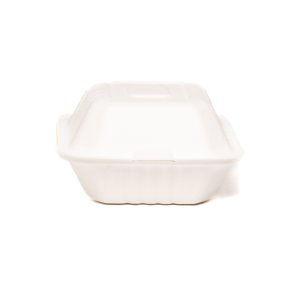 BAGASSE CONTAINING A 6-INCH COMPARTMENT