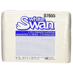 NAPKIN WHITE SWAN 2 PLIS - 16PQ DE 188 UNITE/CS