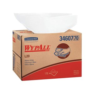 Product: WYPALL L20 #34607 176 PER BOX WHITE PAPER TOWEL 2 PLEATS KIMBERLY-CLARK