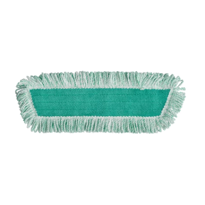 Product: 18" RUQ408 GREEN MICROFIBER PAD WITH FRINGE