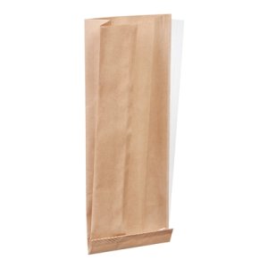 Produit: SAC EN PAPIER NATUREL AVEC FENETRE 4,25"X2,75"X11,75'' - 500/CS