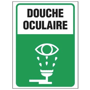 AFFICHE DOUCHE OCULAIRE 8 X 12 EN PVC