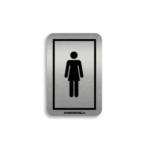 Produit: AFFICHE 8X12 EN ALUMINIUM (TOILETTE FEMME)