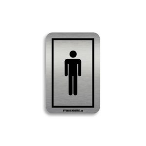 Produit: AFFICHE 8X12 EN ALUMINIUM TOILETTE HOMME