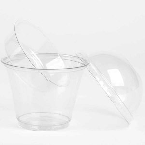 Product: COMBO GLASS LID 9 OZ AND INSERTION 2 OZ 500/CS