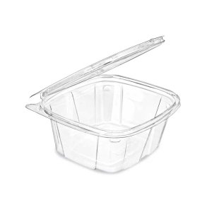 Product: CLEAR RESEALABLE CONTAINER WITH FLAT LID 12OZ