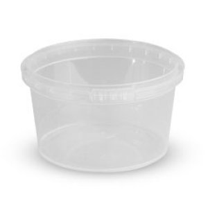CLEAR ROUND SECURE CONTAINER 32OZ 250/CS
