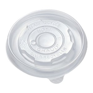 Produit: COUVERCLE EN PLASTIQUE POUR CONTENANT PAPIER 4 OZ - 1000/CS