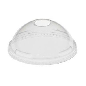 Product: FABRIKAL DOME LID WITH HOLE, 16/24 OZ GLASS 1000/CS