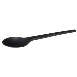 Product: COMPOSTABLE VEGETABLE SOUP SPOON BLACK - EMB IND. - 1000/CS