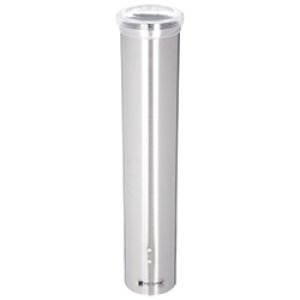 SAN JAMAR STAINLESS STEEL FINISHED CONICAL GLASS DISPENSER