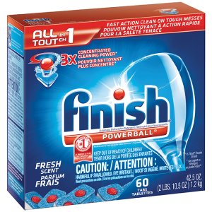 Product: FINISH POWERBALL DISHES 60/BOX