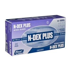 Produit: GANT EN NITRILE BLEU 8 MIL BEST N-DEX MEDIUM 50/BTE