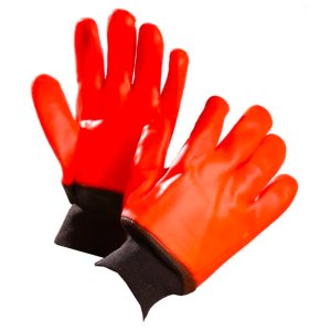 ORANGE PVC COATED GLOVE LARGE FOAM LINING 12/PACK