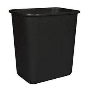 Product: SMALL BLACK PLASTIC TRASH BIN - 26 LITER