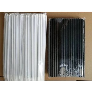 BLACK PAPER STRAW 4 THICKNESS 8 INCHES 7MM 500/BOX