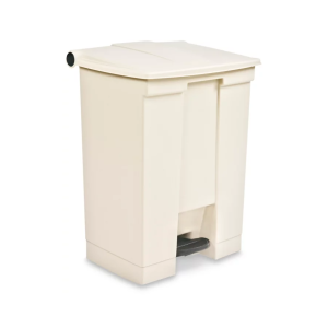 CONTINENTAL BEIGE TRASH CAN WITH PEDAL 68 LITERS/18 GALLONS  