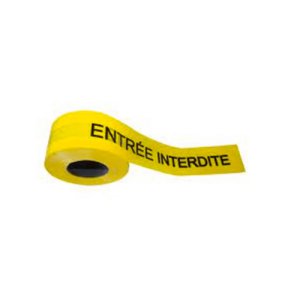 Produit: RUBAN JAUNE DE SÉCURITÉ "ENTRÉE INTERDITE" - 1000'    