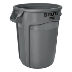 ROUND GRAY TRASH CAN 166L / 44 GALLONS RAW 