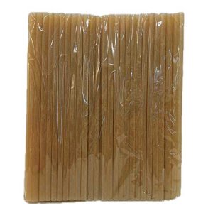 Produit: PAILLE EN BAGASSE 8" 8MM DIAM. EMB. IND. 1 PAQUET DE 100