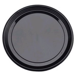 18 INCH ROUND BLACK TRAY FOR CATERING 36/CS