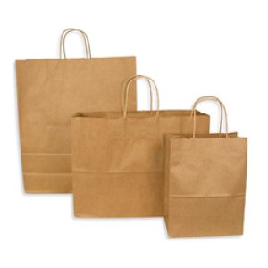 Product: BROWN PAPER BAG WITH HANDLE 12"X7"X17" 250/CS