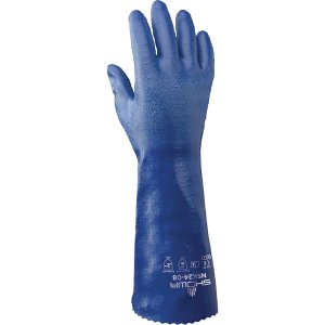 Product: BLUE NITRILE GLOVE NSK24 -M(9) - 14"- LINING,24MIL