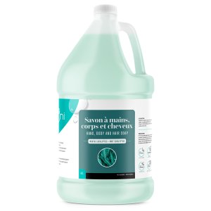 Product: SAPONI SOAP HAND BODY AND HAIR MINT EUCALYPTUS 4 LITERS