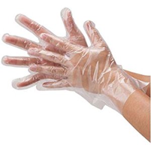 Product: DISPOSABLE POLY GLOVES LARGE 500/BOX