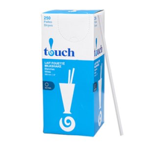 Product:  WHITE WHIPPED MILK STRAW 8 INCH 250/BOX