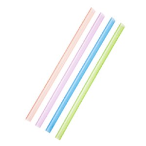GIANT FLUO BUBBLE TEA STRAW 10" - 600/PACK