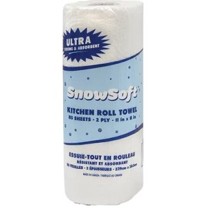 Produit: ESSUIE-TOUTS SNOWSOFT - 85 FEUILLES PAR ROULEAU - 24 ROULEAUX PAR CAISSE